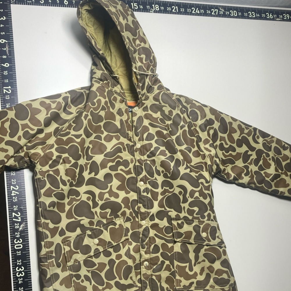 Ozark Trail Camouflage Hooded Insulated Jacket Brown Beige PVC Size M